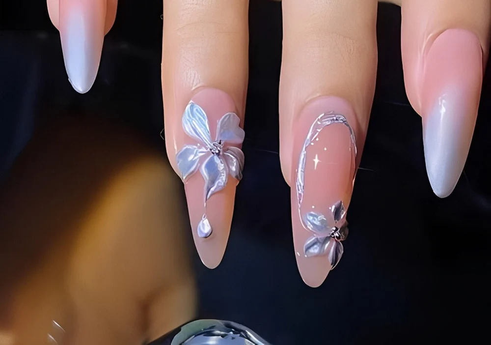 Pink and Grey Nail Trends